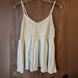 Lace white tank